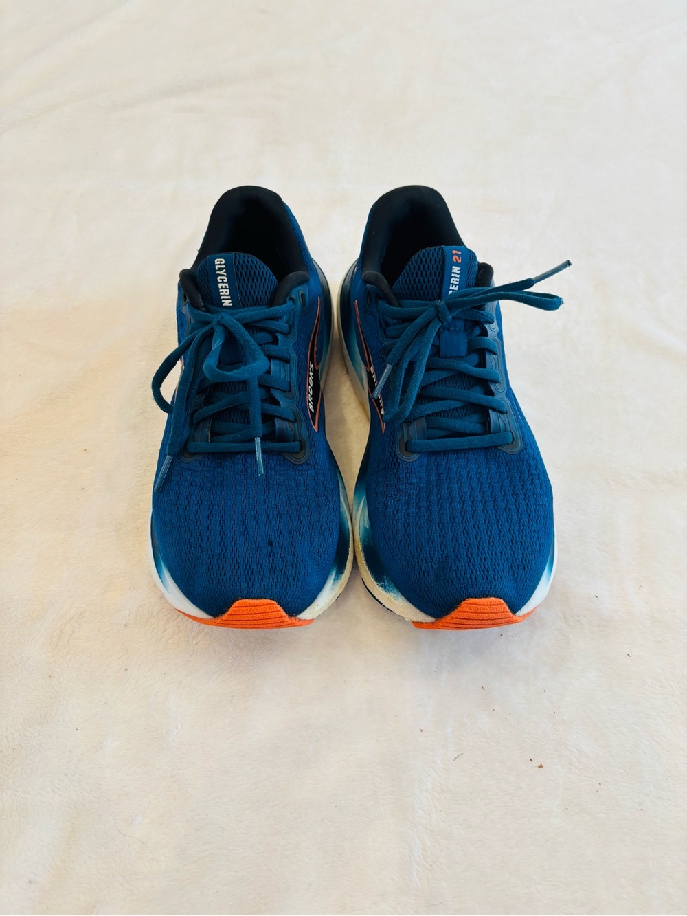 Brooks Glycerin 21 Women’s Shoes - Navy with Orange Trim size 8 - Picture 4 of 12